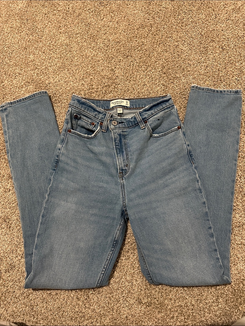Abercrombie & Fitch Women's Curve Love 90s Slim Straight Ultra High Rise